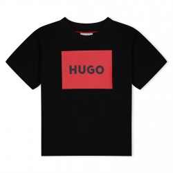 юношеска,тениска,детски,облекла,hugo,framed,logo,t,shirt,junior,black,09b