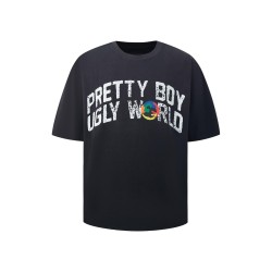 мъжка,тениска,мъжки,тениски,pretty,boy,ugly,world,the,pretty,boy,ugly,world,cotton,short,sleeve,crew,neck,t,shirt,mens,wash,black