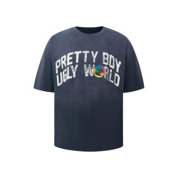 мъжка,тениска,мъжки,тениски,pretty,boy,ugly,world,the,pretty,boy,ugly,world,cotton,short,sleeve,crew,neck,t,shirt,mens,wash,blue