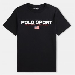 юношеска,тениска,детски,3/4,панталони,polo,sport,by,ralph,lauren,large,logo,t,shirt,junior,polo,black