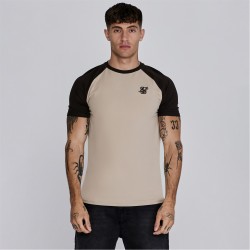 тениска,мъжки,тениски,siksilk,raglan,t,shirt,beige,brown