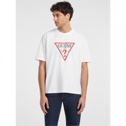 дънки,мъжки,тениски,guess,guess,jeans,iconic,tee,pure,white,g011