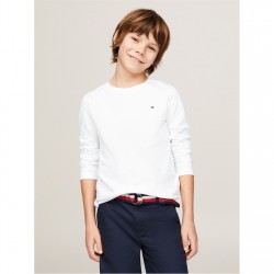 тениска,детски,3/4,панталони,tommy,hilfiger,kids',cotton,long,sleeve,regular,fit,t,shirt,bright,white