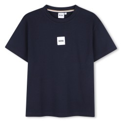 тениска,boss,kids,small,logo,cotton,short,sleeve,crew,neck,t,shirt,navy