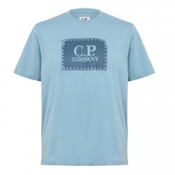 тениска,мъжки,тениски,cp,company,men's,block,logo,regular,fit,t,shirt,silver,blue,809