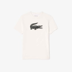 тениска,мъжки,тениски,lacoste,large,croc,ii,t,shirt,white,au8