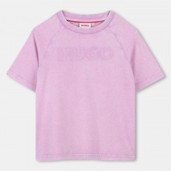 тениска,детски,3/4,панталони,hugo,kids',logo,t,shirt,violet,911