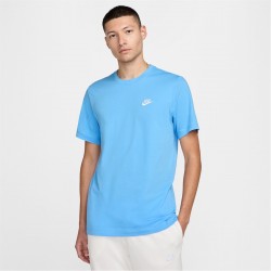 тениска,разпродажба,nike,мъжки,тениски,nike,sportswear,club,men's,t,shirt,university,blue
