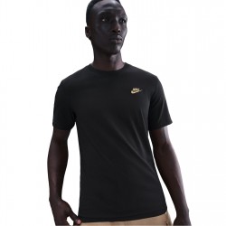 Мъжка тениска Nike Sportswear Club T-Shirt Mens - Black/Gold мъжка,тениска,nike,sportswear,club,t,shirt,mens,black,gold