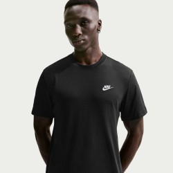 Мъжка тениска Nike Sportswear Club T-Shirt Mens - Black/Wolf Grey мъжка,тениска,мъжки,блузи,с,яка,мъжки,тениски,мъжки,потници,nike,sportswear,club,t,shirt,mens,black,wolf,grey