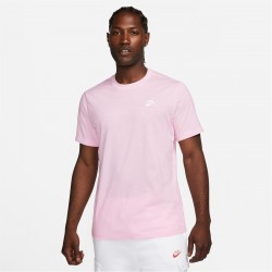Мъжка тениска Nike Sportswear Club T-Shirt Mens - Pink Foam/White мъжка,тениска,разпродажба,nike,мъжки,тениски,nike,sportswear,club,t,shirt,mens,pink,foam,white