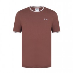 Мъжка тениска Slazenger Slazenger Tipped T-Shirt Mens - Cappuccino мъжка,тениска,разпродажба,slazenger,мъжки,тениски,мъжки,горнища,размер+,slazenger,slazenger,tipped,t,shirt,mens,cappuccino