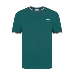 Мъжка тениска Slazenger Slazenger Tipped T-Shirt Mens - Forest Green мъжка,тениска,разпродажба,slazenger,slazenger,slazenger,tipped,t,shirt,mens,forest,green