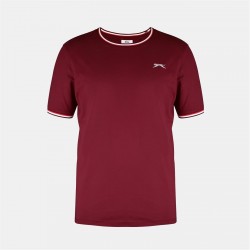 мъжка,тениска,мъжки,тениски,мъжки,горнища,размер+,slazenger,tipped,t,shirt,mens,burgundy,marl