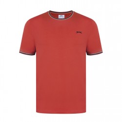 Мъжка тениска Slazenger Slazenger Tipped T-Shirt Mens - Red Ochre мъжка,тениска,slazenger,slazenger,tipped,t,shirt,mens,red,ochre