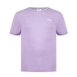 Мъжка тениска Slazenger Tipped T-Shirt Mens - Lavender мъжка,тениска,мъжки,блузи,с,яка,мъжки,тениски,мъжки,потници,slazenger,tipped,t,shirt,mens,lavender