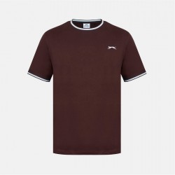 мъжка,тениска,мъжки,тениски,slazenger,tipped,t,shirt,mens,chocolate,brown