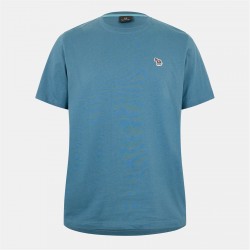 Тениска PS Paul Smith Men's Regular Fit Zebra Crew-neck T-Shirt - Blue 41E тениска,облекла,на,разпродажба,мъжки,тениски,ps,paul,smith,men's,regular,fit,zebra,crew,neck,t,shirt,blue,41e