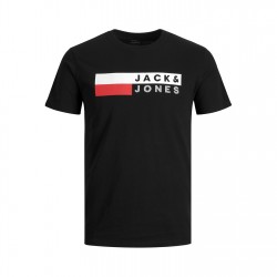 мъжка,тениска,мъжки,тениски,мъжки,облекла,размер,jack,and,jones,jack,short,sleeve,logo,t,shirt,mens,plus,size,black