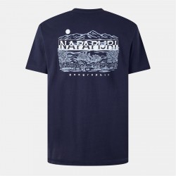 мъжка,тениска,мъжки,тениски,napapijri,graphic,t,shirt,mens,navy,176