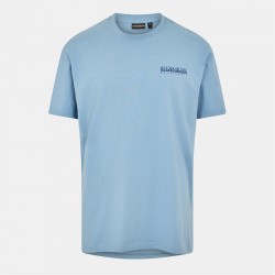 Мъжка тениска Napapijri Graphic T-shirt Mens - Blue 184 мъжка,тениска,мъжки,тениски,napapijri,graphic,t,shirt,mens,blue,184