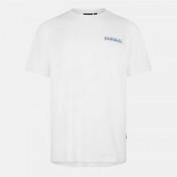 тениска,мъжки,тениски,napapijri,graphic,t,shirt,white,002
