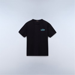 Мъжка тениска Napapijri Graphic T-shirt Mens - Black MQ9 мъжка,тениска,мъжки,тениски,napapijri,graphic,t,shirt,mens,black,mq9