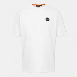 мъжка,тениска,облекла,на,разпродажба,мъжки,тениски,napapijri,badge,short,sleeve,t,shirt,mens,white,heron