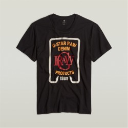 тениска,мъжки,тениски,g,star,multicolor,graphic,t,shirt,dk,black