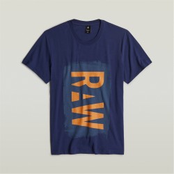 тениска,облекла,на,разпродажба,мъжки,тениски,g,star,painted,raw,graphic,t,shirt,ballpen,blue