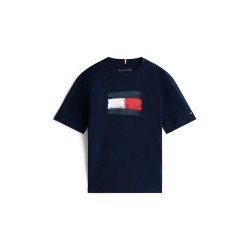 Тениска Tommy Hilfiger Kids Flag T-Shirt - Night Navy C1G тениска,tommy,hilfiger,kids,flag,t,shirt,night,navy,c1g