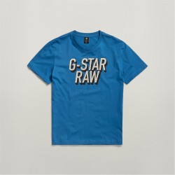 тениска,облекла,на,разпродажба,мъжки,тениски,g,star,3d,dotted,graphic,t,shirt,retro,blue