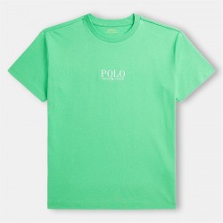 юношеска,тениска,детски,3/4,панталони,polo,ralph,lauren,logo,short,sleeved,t,shirt,juniors,plato,green