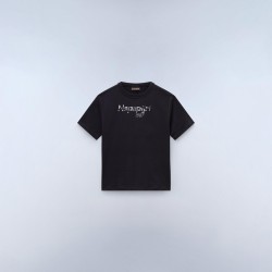 Юношеска тениска Napapijri Primiero Shot Sleeve T-shirt Junior - Black Beaut 941 юношеска,тениска,napapijri,primiero,shot,sleeve,t,shirt,junior,black,beaut,941