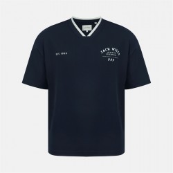 тениска,мъжки,тениски,jack,wills,men's,v,neck,short,sleeve,oversized,t,shirt,navy