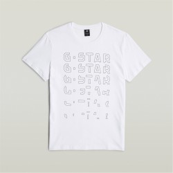 тениска,мъжки,тениски,g,star,gradient,graphic,t,shirt,white