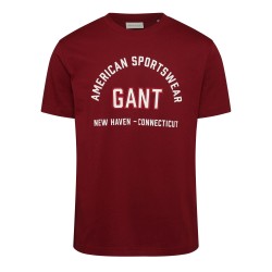 Gant Printed Graph T Sn64 - PLUMPED RED мъжки,тениски,gant,printed,graph,t,sn64,plumped,red