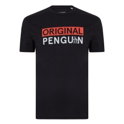 Тениска Original Penguin Full Chest Logo T-Shirt - True Black тениска,мъжки,тениски,original,penguin,full,chest,logo,t,shirt,true,black