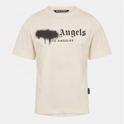 тениска,облекла,на,разпродажба,мъжки,тениски,palm,angels,men's,spray,t,shirt,white,black