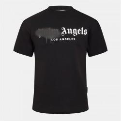 тениска,облекла,на,разпродажба,мъжки,тениски,palm,angels,men's,spray,t,shirt,black,black