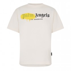 тениска,облекла,на,разпродажба,мъжки,тениски,palm,angels,men's,spray,t,shirt,white,yellow