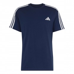 Мъжка тениска adidas Essentials 3-Stripes T-Shirt Mens - Navy/White мъжка,тениска,мъжки,потници,мъжки,блузи,с,яка,adidas,essentials,3,stripes,t,shirt,mens,navy,white