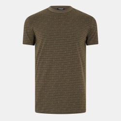 тениска,мъжки,тениски,dsquared2,men,s,all,over,logo,t,shirt,miltary,green