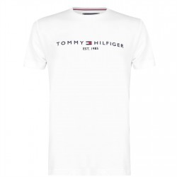 тениска,мъжки,тениски,tommy,hilfiger,logo,crew,neck,t,shirt,white,118