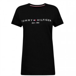 тениска,мъжки,тениски,tommy,hilfiger,logo,crew,neck,t,shirt,black,bas
