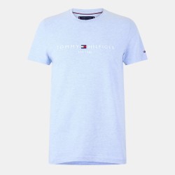 тениска,мъжки,тениски,tommy,hilfiger,logo,crew,neck,t,shirt,hthr,blue,ds9