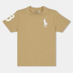 тениска,детски,3/4,панталони,polo,ralph,lauren,kids',large,logo,t,shirt,vint,khaki