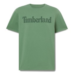Тениска Timberland Mens Northwood Wordmark Logo Cotton Short-Sleeve T-Shirt - Myrtle тениска,мъжки,тениски,timberland,men,s,northwood,wordmark,logo,cotton,short,sleeve,t,shirt,myrtle