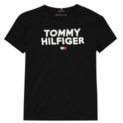 юношеска,тениска,детски,облекла,tommy,hilfiger,junior,corp,logo,t,shirt,black