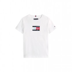 тениска,детски,3/4,панталони,tommy,hilfiger,kids',script,t,shirt,white,ybr